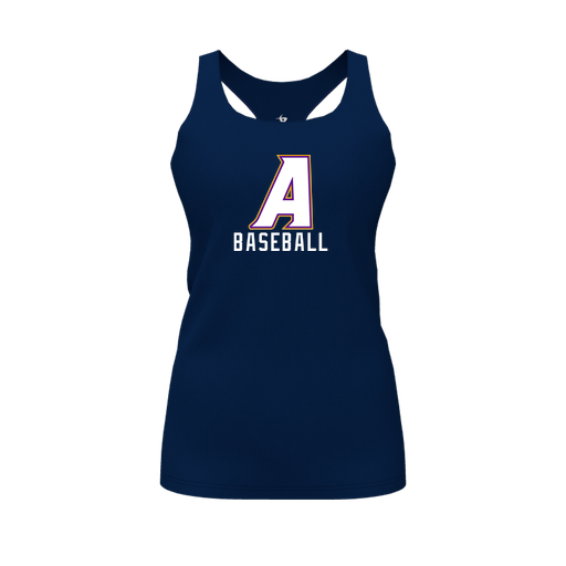 [CUS-DFW-RCBK-PER-NVY-FYS-LOGO2] Racerback Tank Top (Female Youth S, Navy, Logo 2)