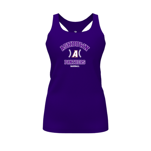 [CUS-DFW-RCBK-PER-PUR-FYS-LOGO3] Racerback Tank Top (Female Youth S, Purple, Logo 3)