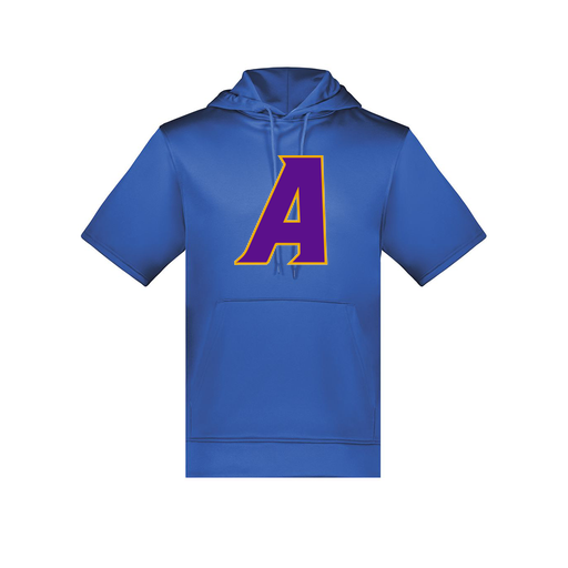 [6871.060.S-LOGO1] Men's Dri Fit Short Sleeve Hoodie (Adult S, Royal, Logo 1)