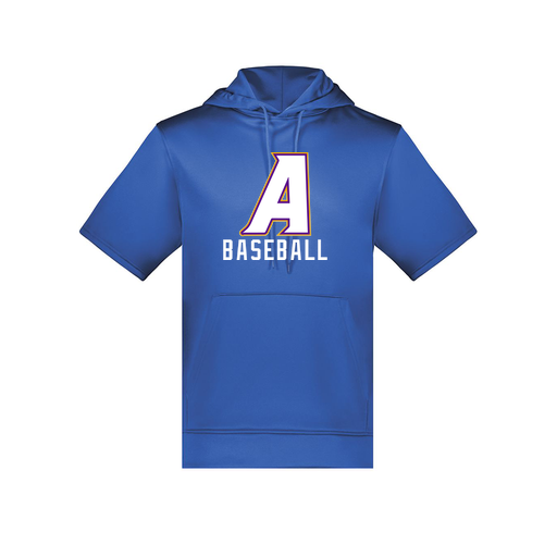 [6871.060.S-LOGO2] Men's Dri Fit Short Sleeve Hoodie (Adult S, Royal, Logo 2)