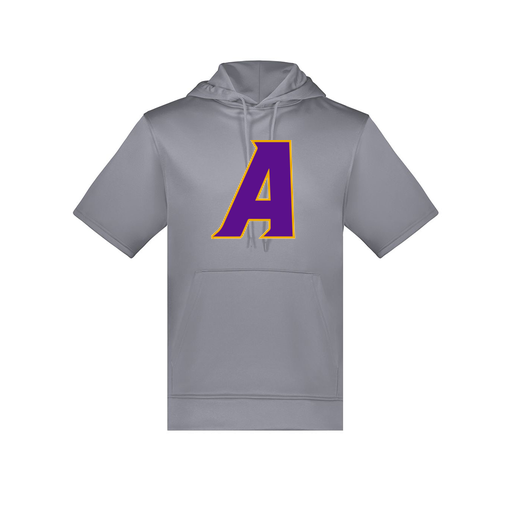 [6871.059.S-LOGO1] Men's Dri Fit Short Sleeve Hoodie (Adult S, Gray, Logo 1)