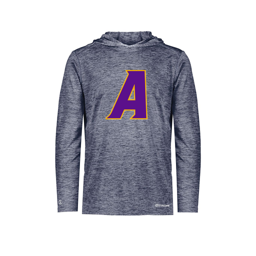 [FOLHCGNV-AS-LOGO1] Decker Men's Charge Hoodie (Adult S, Navy, Logo 1)