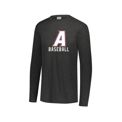 [FTLCUBBK-AXS-LOGO2] Decker Men's Tri-Blend T-Shirt - Long Sleeve (Adult XS, Black, Logo 2)