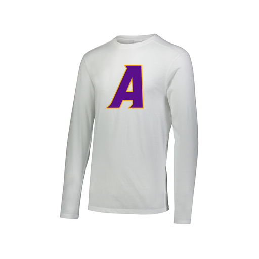 [FTLCUBWH-AXS-LOGO1] Decker Men's Tri-Blend T-Shirt - Long Sleeve (Adult XS, White, Logo 1)
