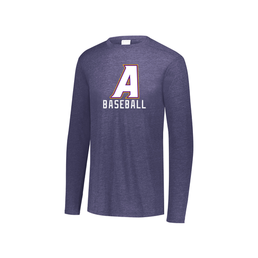 [FTLCUBNV-YS-LOGO2] Decker Youth Tri-Blend T-Shirt - Long Sleeve (Youth S, Navy, Logo 2)