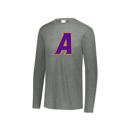 [FTLCUBGY-YS-LOGO1] Decker Youth Tri-Blend T-Shirt - Long Sleeve (Youth S, Gray, Logo 1)