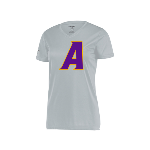 [222820.099.S-LOGO1] Ladies Movement Dri Fit Shirt (Female Adult S, Silver, Logo 1)