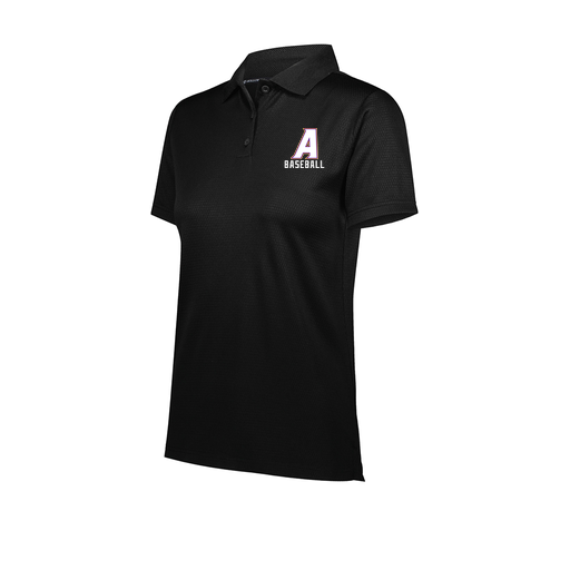 [222768.080.XS-LOGO2] Ladies Prism Polo (Female Adult XS, Black, Logo 2)