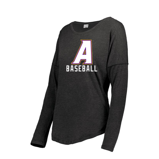 [FTLCUBBK-FAXS-LOGO2] Decker Women's Tri-Blend T-Shirt - Long Sleeve (Female Adult XS, Black, Logo 2)