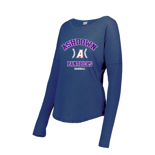 [3077.U55.XS-LOGO3] Ladies LS Ultra-blend T-Shirt (Female Adult XS, Royal, Logo 3)