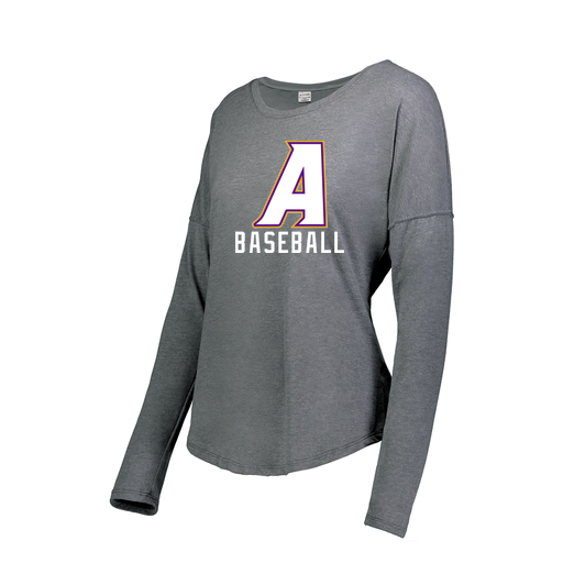 [FTLCUBGY-FAXS-LOGO2] Decker Women's Tri-Blend T-Shirt - Long Sleeve (Female Adult XS, Gray, Logo 2)